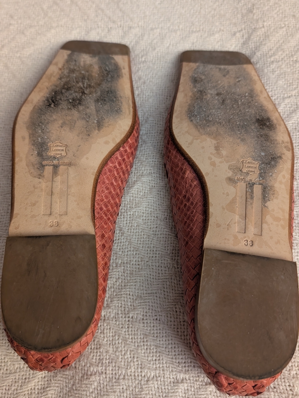 Miista Woven Leather Flats in Rust - Picture 3 of 6